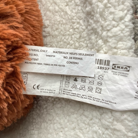 IKEA Large Monkey Plush Hook & Loop Hands & Feet Embroidered Eyes Stuffed Animal - Picture 5 of 5